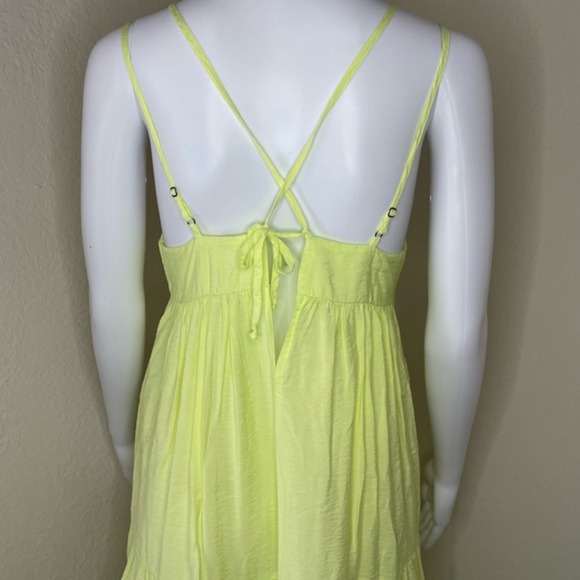 Young Fabulous & Broke YFB Long Maxi Vacation Dress in bright Yellow -S - Picture 4 of 8